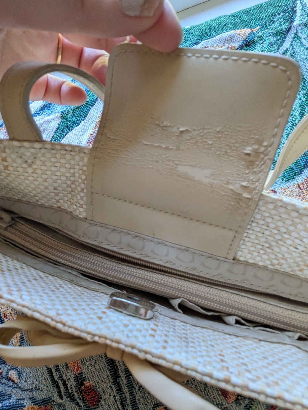 Liz Claiborne Woven Purse With Bow - Picture 11 of 15